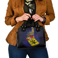 Barbados Independence Day Shoulder Handbag Coat of Arms with Freedom Emblems - Wonder Print Shop