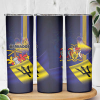 Barbados Independence Day Skinny Tumbler Coat of Arms with Freedom Emblems - Wonder Print Shop