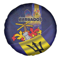 Barbados Independence Day Spare Tire Cover Coat of Arms with Freedom Emblems - Wonder Print Shop
