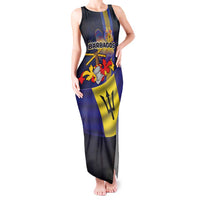 Barbados Independence Day Tank Maxi Dress Coat of Arms with Freedom Emblems - Wonder Print Shop
