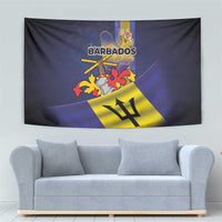 Barbados Independence Day Tapestry Coat of Arms with Freedom Emblems - Wonder Print Shop
