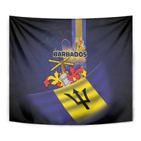 Barbados Independence Day Tapestry Coat of Arms with Freedom Emblems - Wonder Print Shop