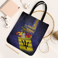 Barbados Independence Day Tote Bag Coat of Arms with Freedom Emblems - Wonder Print Shop