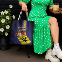 Barbados Independence Day Tote Bag Coat of Arms with Freedom Emblems - Wonder Print Shop