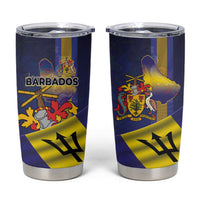 Barbados Independence Day Tumbler Cup Coat of Arms with Freedom Emblems - Wonder Print Shop