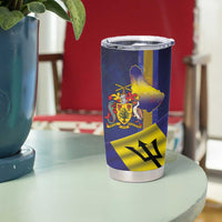 Barbados Independence Day Tumbler Cup Coat of Arms with Freedom Emblems - Wonder Print Shop