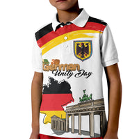 German Unity Day Kid Polo Shirt Deutschland-Brandenburg Gate with Map