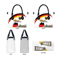 German Unity Day Leather Bag Deutschland-Brandenburg Gate with Map