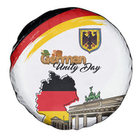 German Unity Day Spare Tire Cover Deutschland-Brandenburg Gate with Map