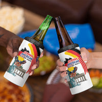 German American Heritage Month 4 in 1 Can Cooler Tumbler USA Bald Eagle with Brandenburg Gate