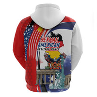 German American Heritage Month Hoodie USA Bald Eagle with Brandenburg Gate