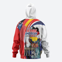 German American Heritage Month Hoodie USA Bald Eagle with Brandenburg Gate