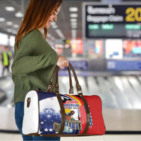 German American Heritage Month Travel Bag USA Bald Eagle with Brandenburg Gate