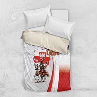 Polish American Heritage Month Bedding Set Winged Hussar with USA Bald Eagle