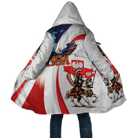 Polish American Heritage Month Cloak Winged Hussar with USA Bald Eagle