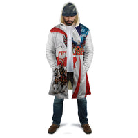 Polish American Heritage Month Cloak Winged Hussar with USA Bald Eagle