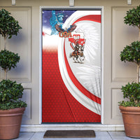 Polish American Heritage Month Door Cover Winged Hussar with USA Bald Eagle