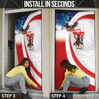 Polish American Heritage Month Door Cover Winged Hussar with USA Bald Eagle