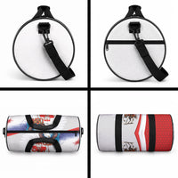 Polish American Heritage Month Duffle Bag Winged Hussar with USA Bald Eagle