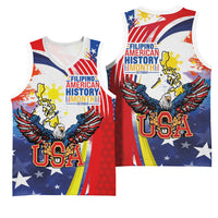 Filipino American History Month Basketball Jersey USA with Elements of Philippines Design