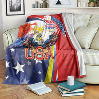 Filipino American History Month Blanket USA with Elements of Philippines Design