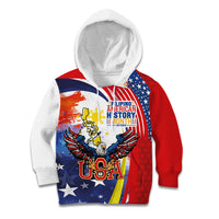 Filipino American History Month Kid Hoodie USA with Elements of Philippines Design