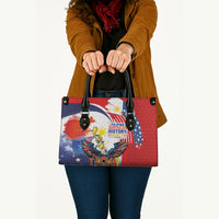 Filipino American History Month Leather Bag USA with Elements of Philippines Design