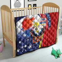Filipino American History Month Quilt USA with Elements of Philippines Design