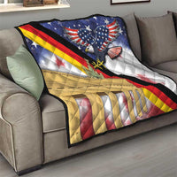 German American Heritage Month Quilt United States Eagle and Brandenburg Gate with National Flag - Wonder Print Shop