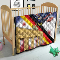 German American Heritage Month Quilt United States Eagle and Brandenburg Gate with National Flag - Wonder Print Shop