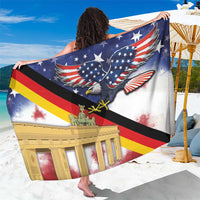 German American Heritage Month Sarong United States Eagle and Brandenburg Gate with National Flag - Wonder Print Shop