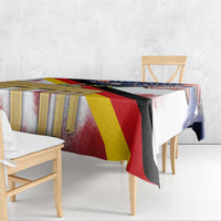 German American Heritage Month Tablecloth United States Eagle and Brandenburg Gate with National Flag - Wonder Print Shop
