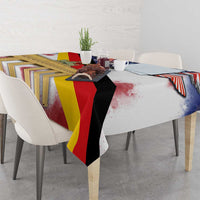 German American Heritage Month Tablecloth United States Eagle and Brandenburg Gate with National Flag - Wonder Print Shop