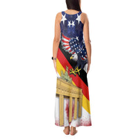 German American Heritage Month Tank Maxi Dress United States Eagle and Brandenburg Gate with National Flag - Wonder Print Shop