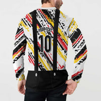 Custom German Football Button Sweatshirt Die Mannschaft-Lederhosen Costume Style - Wonder Print Shop