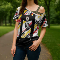 Custom German Football Cross Shoulder Shirt Die Mannschaft-Lederhosen Costume Style - Wonder Print Shop