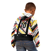 Custom German Football Kid Hoodie Die Mannschaft-Lederhosen Costume Style - Wonder Print Shop