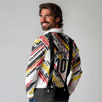 Custom German Football Long Sleeve Polo Shirt Die Mannschaft-Lederhosen Costume Style - Wonder Print Shop