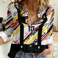 Custom German Football Women Casual Shirt Die Mannschaft-Lederhosen Costume Style - Wonder Print Shop