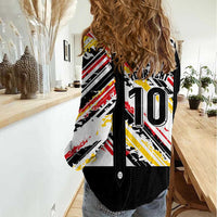 Custom German Football Women Casual Shirt Die Mannschaft-Lederhosen Costume Style - Wonder Print Shop