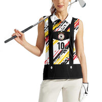Custom German Football Women Sleeveless Polo Shirt Die Mannschaft-Lederhosen Costume Style - Wonder Print Shop