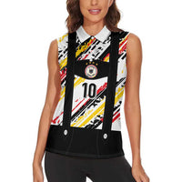 Custom German Football Women Sleeveless Polo Shirt Die Mannschaft-Lederhosen Costume Style - Wonder Print Shop