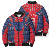 Custom Spider Hero Costume Bomber Puffer Jacket - Wonder Print Shop