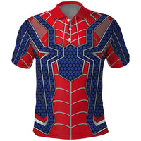 Custom Spider Hero Costume Polo Shirt - Wonder Print Shop