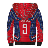 Custom Spider Hero Costume Sherpa Hoodie - Wonder Print Shop