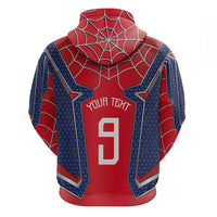 Custom Spider Hero Costume Zip Hoodie - Wonder Print Shop