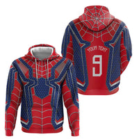 Custom Spider Hero Costume Zip Hoodie - Wonder Print Shop