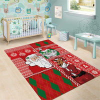 Australian Christmas Area Rug - Santa Koala Kangaroo and Holiday Cheer - Wonder Print Shop
