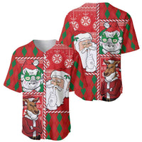 Australian Christmas Baseball Jersey - Santa Koala Kangaroo and Holiday Cheer - Wonder Print Shop