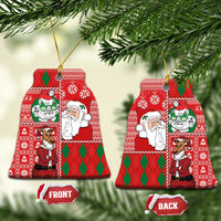 Australian Christmas Ceramic Ornament - Santa Koala Kangaroo and Holiday Cheer - Wonder Print Shop